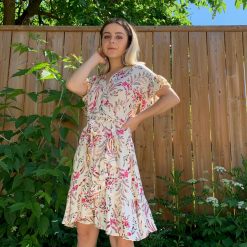 Risque KIKI Floral Wrap Belted Dress Clothing