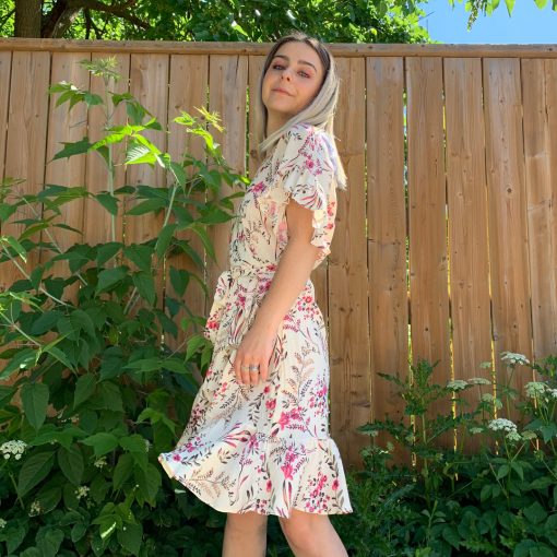 Risque KIKI Floral Wrap Belted Dress Clothing
