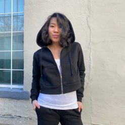 Luna GIRLFRIEND Crop Zip Hoodie Clothing