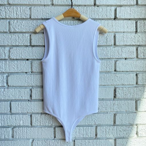 Coast To Coast Spring 2022 Collection Bamboo Rib Deep V Thong Bodysuit