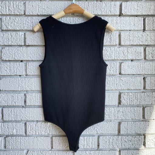 Coast To Coast Spring 2022 Collection Bamboo Rib Deep V Thong Bodysuit