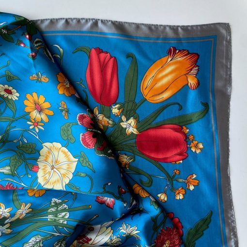 Risque Spring 2022 Collection LAGUNA Daisy Tulip Print Scarf