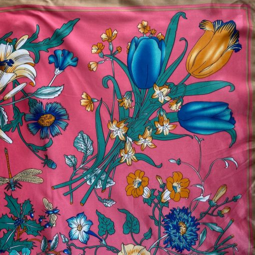 Risque Spring 2022 Collection LAGUNA Daisy Tulip Print Scarf