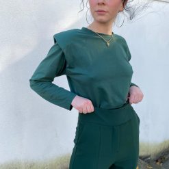 Luna PATTY Long Sleeve Shoulder Pad Top