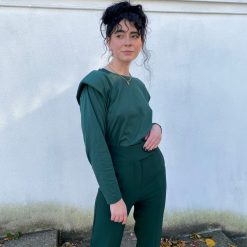 Luna PATTY Long Sleeve Shoulder Pad Top