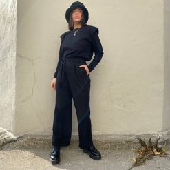 Luna PATTY Long Sleeve Shoulder Pad Top