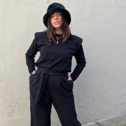 Luna PATTY Long Sleeve Shoulder Pad Top