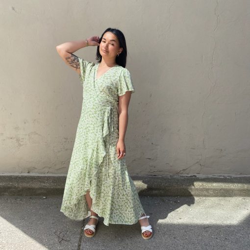 Risque Spring 2022 Collection AURA Midi Wrap Dress