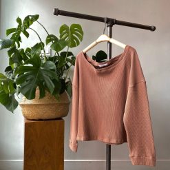 Risqué Clothing SERENA Waffle Scoop Neck Top