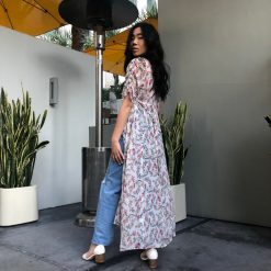 Risque REESE Sheer Floral Kimono Clothing