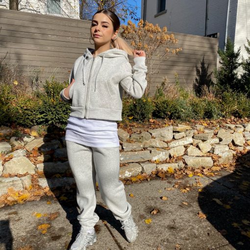 Luna GIRLFRIEND Crop Zip Hoodie Clothing