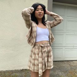 Risque YARA Plaid Shorts Clothing