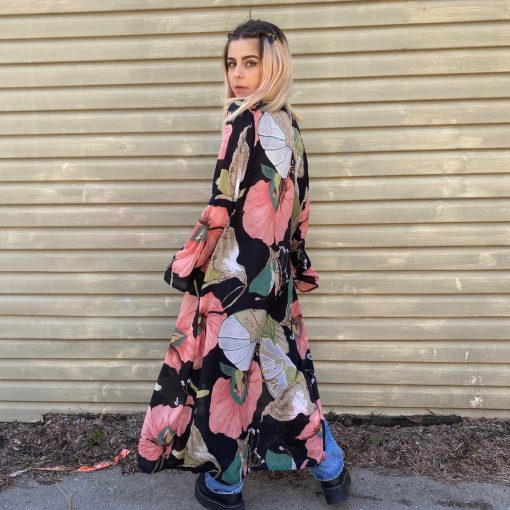 Risque CHANCE Floral Open Kimono Clothing