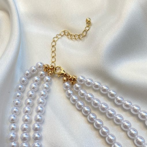 Risqué Clothing Triple Layer Pearl Necklace Accessories