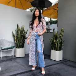 Risque REESE Sheer Floral Kimono Clothing