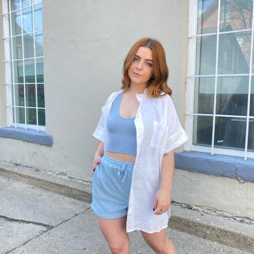 Luna Spring 2022 Collection DAKOTA Short Sleeve Linen Shirt