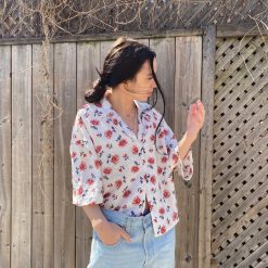 Risque OTTI Button Down Floral Top