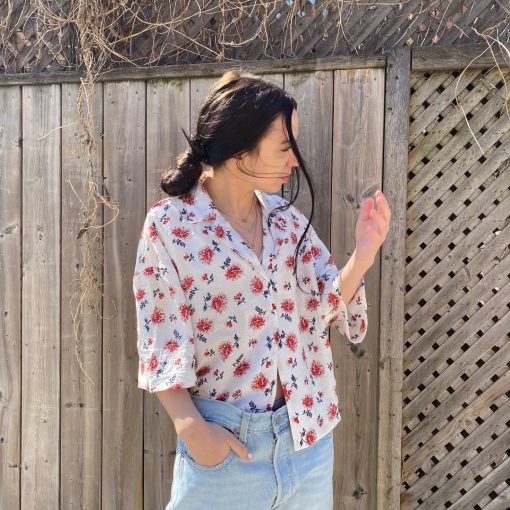 Risque OTTI Button Down Floral Top