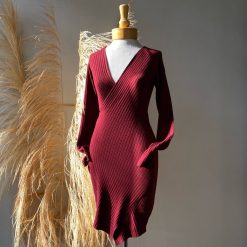 Risque LILLY Faux Wrap Knit Dress