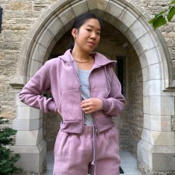 Luna GIRLFRIEND Crop Zip Hoodie Clothing