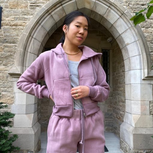 Luna GIRLFRIEND Crop Zip Hoodie Clothing