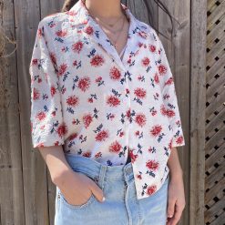 Risque OTTI Button Down Floral Top