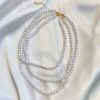 Risqué Clothing Triple Layer Pearl Necklace Accessories