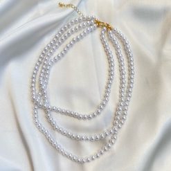 Risqué Clothing Triple Layer Pearl Necklace Accessories