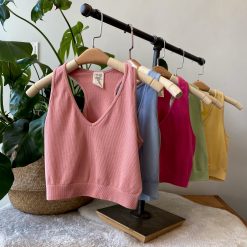 Coast To Coast Bamboo Crop Racerback Tank Clothing